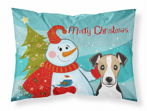 Carolines Treasures White Snowman & Dog Bedding Pillowcase, Standard, Keeps You Cool and Dry
