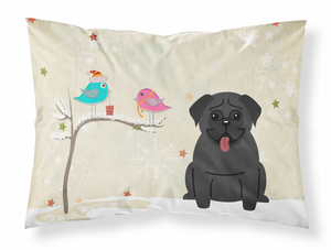 Carolines Treasures, Inc Christmas Presents between Friends Dog Fabric Standard Pillowcase, White Back with Artwork, Moisture Wicking Gifted Design