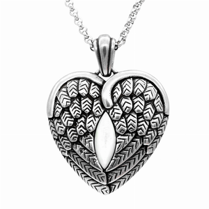 Wanderlust - Winged Heart with Mother Pearl Necklace - 734130257989
