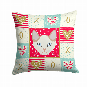 Cat Face Love Fabric Decorative Pillow - 194030119792