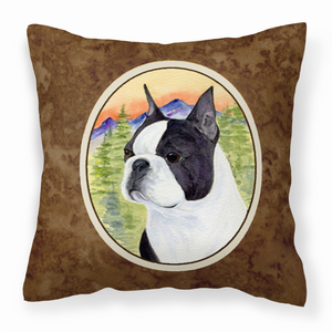 Portrait Artwork with Dog Brown Fabric Decorative Pillow - 615872502998