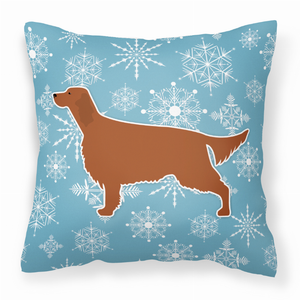 Winter Snowflake Dog Profile Art Fabric Decorative Pillow - 638508509765