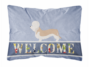 Welcome Dog Art Canvas Fabric Decorative Pillow Style 2 - 638508981141