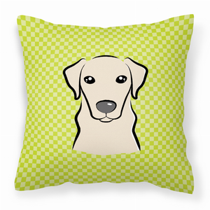 Dog Face Checkerboard Design Fabric Decorative Pillow - 615872897490
