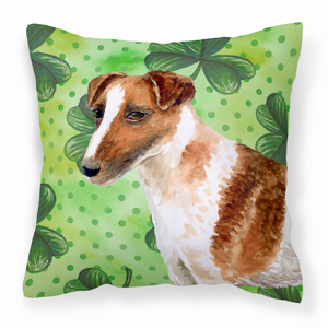 St Patrick's With Dog Fabric Decorative Pillow - 652259222971