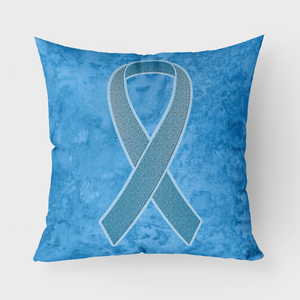 Ribbon Cancer Awareness Fabric Decorative Pillow - 615872855285