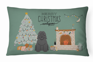 Christmas Everyone Dog Art Canvas Fabric Decorative Pillow - 194030363225