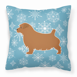 Winter Snowflake Dog Profile Art Fabric Decorative Pillow - 638508509925