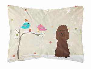 Christmas Presents between Friends Dog Art Canvas Fabric Decorative Pillow - 638508469359