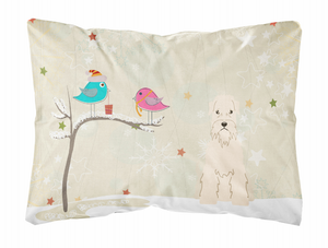 Christmas Presents between Friends Dog Art Canvas Fabric Decorative Pillow - 638508469335