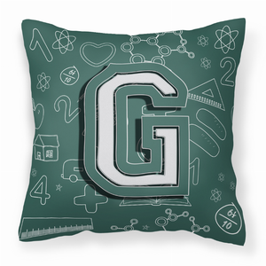 Monogram Letter Back to School Fabric Decorative Pillow - 615872977857