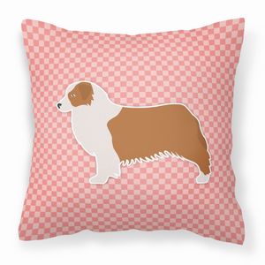 Dog Profile Checkerboard Design Fabric Decorative Pillow - 638508511164