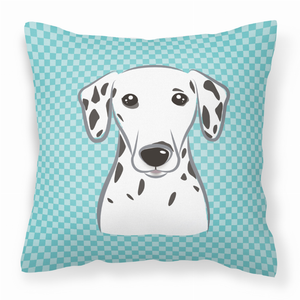 Checkerboard Print With Dog Fabric Decorative Pillow - 615872897995