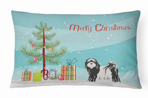 Christmas Tree Dog Art Canvas Fabric Decorative Pillow Style 2 - 194030035344