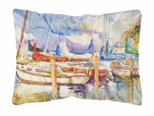 Boat Painting Fabric Decorative Pillow - 615872951079