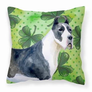 St Patrick's Design with Dog Fabric Decorative Pillow - 652259219452