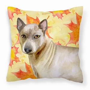 Dog With Fall Design Fabric Decorative Pillow - 652259224173
