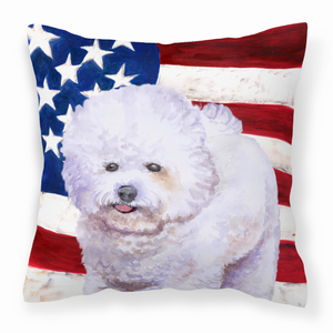 Patriotic With Dog Fabric Decorative Pillow - 652259221240
