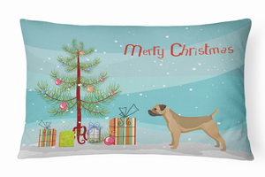 Christmas Tree Dog Art Canvas Fabric Decorative Pillow Style 2 - 194030035689