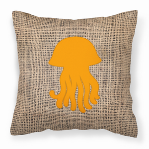 Sealife Burlap Fabric Decorative Pillow - 615872543946