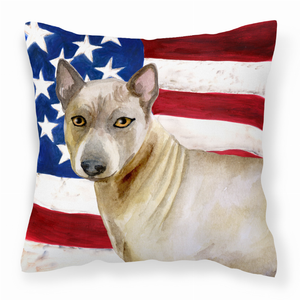 Patriotic With Dog Fabric Decorative Pillow - 652259221561