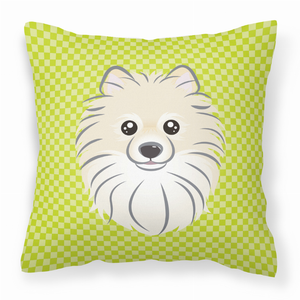 Dog Face Checkerboard Design Fabric Decorative Pillow - 615872897346