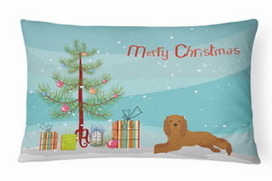 Christmas Tree Dog Art Canvas Fabric Decorative Pillow Style 2 - 194030035405