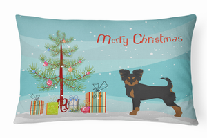 Christmas Tree Dog Art Canvas Fabric Decorative Pillow Style 2 - 194030036310