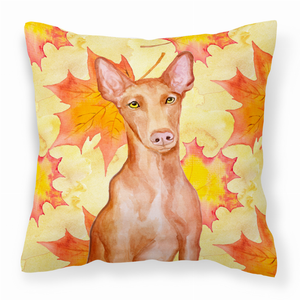 Fall Design with Dog Fabric Decorative Pillow - 652259221042