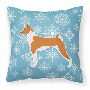 Winter Snowflake With Dog Fabric Decorative Pillow - 638508515575
