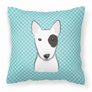 Dog Face Checkerboard Design Fabric Decorative Pillow - 615872896127