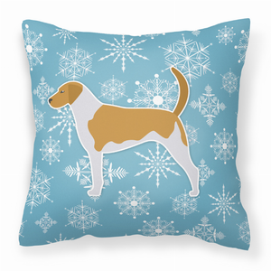 Winter Snowflake With Dog Fabric Decorative Pillow - 638508514813