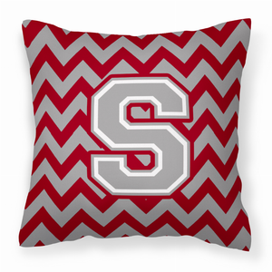 Monogram Letter Chevron Fabric Decorative Pillow - 638508316875