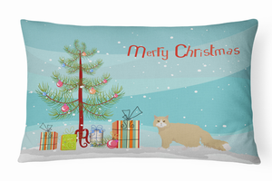 Cat Art/Merry Christmas Canvas Fabric Decorative Pillow - 194030397923