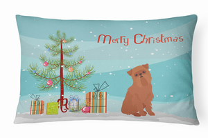 Christmas Tree Dog Art Canvas Fabric Decorative Pillow Style 2 - 194030035399