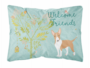 Welcome Friends Dog Art Canvas Fabric Decorative Pillow - 638508897756