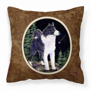 Starry Night Design with Dog Picture Fabric Decorative Pillow - 615872505029