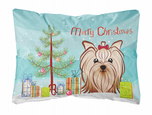 Christmas Tree and Dog Canvas Fabric Decorative Pillow - 638508144935