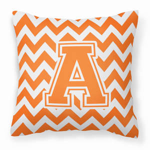 Monogram Letter Chevron Fabric Decorative Pillow - 638508316103