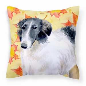 Fall Design with Dog Fabric Decorative Pillow - 652259220618