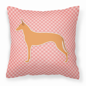 Dog Profile Checkerboard Design Fabric Decorative Pillow - 638508510716