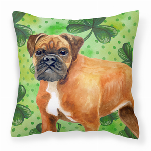 St Patrick's With Dog Fabric Decorative Pillow - 652259222902
