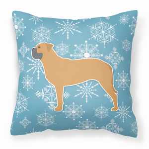Winter Snowflake Dog Profile Art Fabric Decorative Pillow - 638508510549