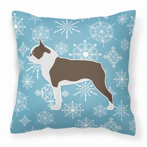 Winter Snowflake With Dog Fabric Decorative Pillow - 638508515278