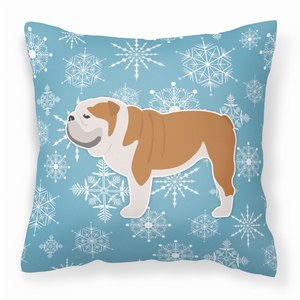 Winter Snowflake Dog Profile Art Fabric Decorative Pillow - 638508510457
