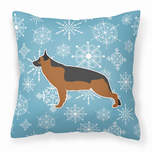 Winter Snowflake Dog Profile Art Fabric Decorative Pillow - 638508510075