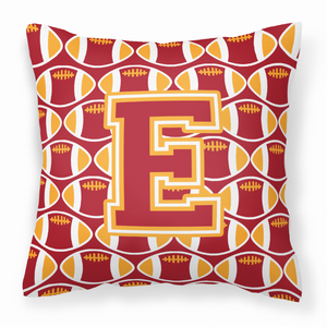 Monogram Letter Football Fabric Decorative Pillow - 638508323385