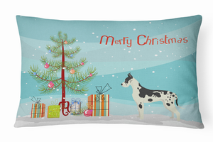 Christmas Tree Dog Art Canvas Fabric Decorative Pillow Style 2 - 194030035870