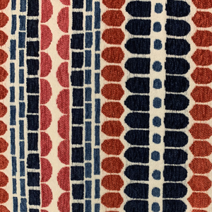 Plutus Brands Plutus Red, Blue Harmony Border Premium Luxury Designer Decorative Accent Pillow