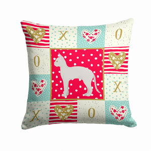 Cat Print Love Fabric Decorative Pillow - 194030151549
